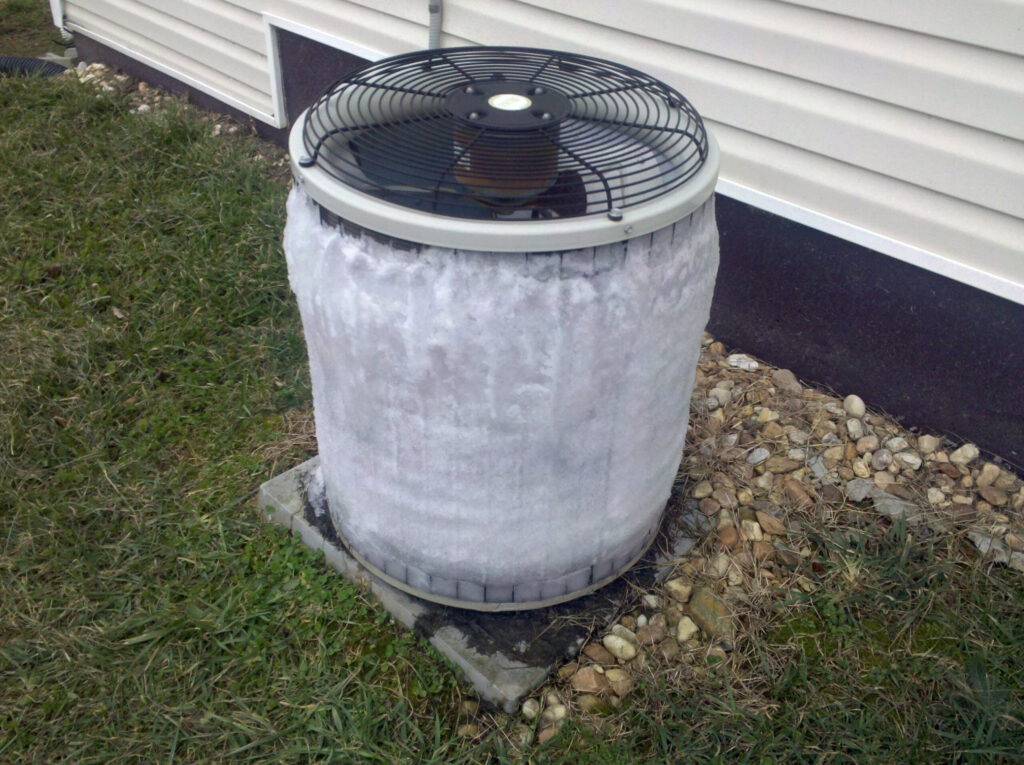AC unit frozen coil in summer