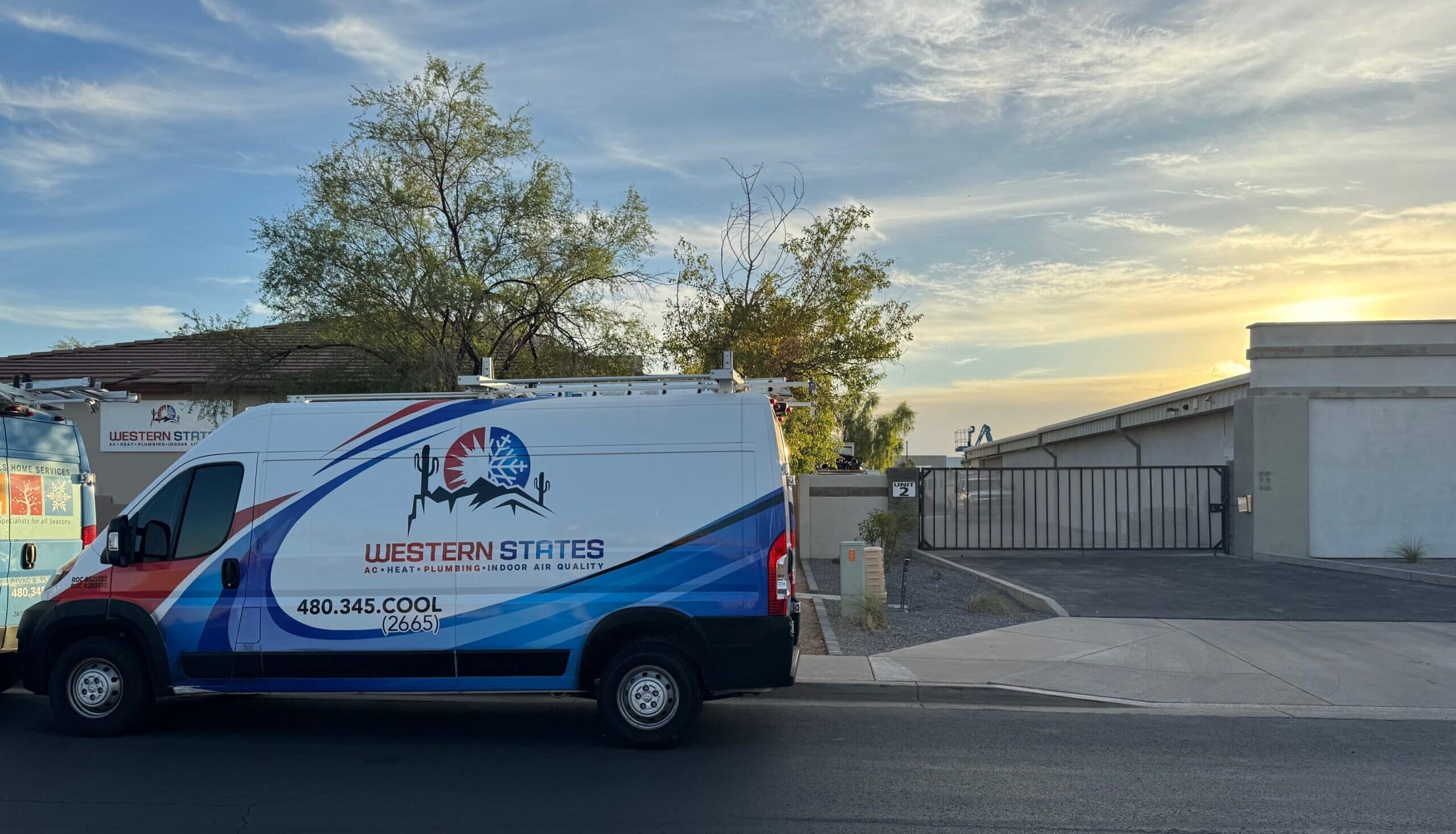 Company Van outside office, side view